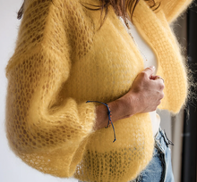 Load image into Gallery viewer, Maiami- Yellow Light Bomber Cardigan
