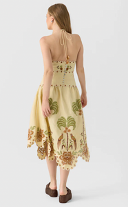Farm Rio- Delicate Forest Midi Dress