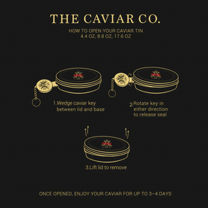 The Caviar Co.- Gold Tin Keychain