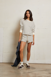 Perfectwhitetee- Layla Stripe Sweatshort