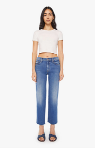 Mother- Mid Rise Rambler Zip Ankle