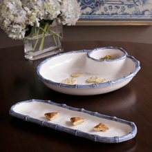 Load image into Gallery viewer, Beatriz Ball- VIDA Bamboo Baguette Platter (Blue &amp; White)
