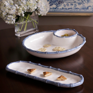 Beatriz Ball- VIDA Bamboo Baguette Platter (Blue & White)