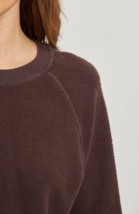 Perfectwhitetee- Fleece Crewneck Sweatshirt in Cocoa