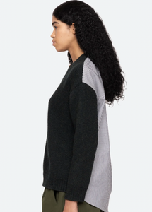 Sea New York- V-Neck Combo Sweater