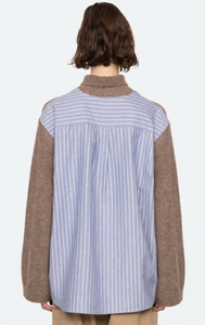 Sea New York- Combo Knit Turtleneck Sweater