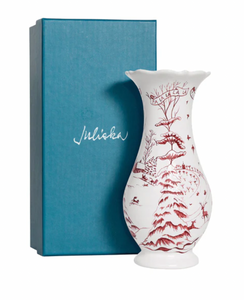 Juliska Country Estate Winter Frolic 9" Vase - Ruby