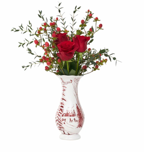 Juliska Country Estate Winter Frolic 9" Vase - Ruby