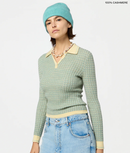 Guest In Residence- Chevron L/S Shrunken Polo