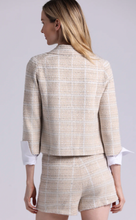 Load image into Gallery viewer, Minnie Rose Viscose Tweed Shrunken Blazer-Brown Sugar
