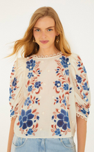 Load image into Gallery viewer, Farm Rio Renata Floral Sand Blouse
