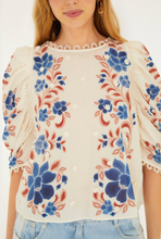 Load image into Gallery viewer, Farm Rio Renata Floral Sand Blouse

