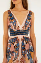 Load image into Gallery viewer, Farm Rio Garden Scarf Soft Pink Midi Dress
