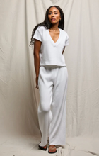 Load image into Gallery viewer, Perfectwhitetee Waffle Vneck Tee
