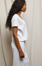 Load image into Gallery viewer, Perfectwhitetee Waffle Vneck Tee
