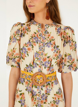 Load image into Gallery viewer, Farm Rio Hilo Stripes Sand Mini Dress
