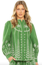 Load image into Gallery viewer, Farm Rio- Bicolor Cross Stitch Embroidered Blouse
