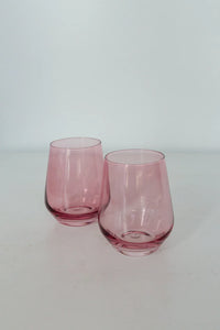 Estelle Colored Glass Stemless Set/2