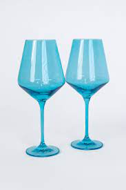 Estelle Colored Glass Stemware Set/2