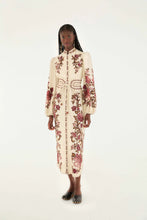 Load image into Gallery viewer, Farm Rio - Renata Floral Sand Long Sleeve Midi Dress
