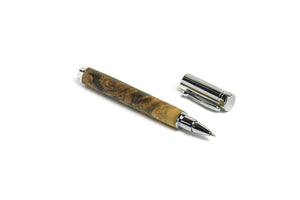 Roots & Jones - Buckeye Burl Magnetic Rollerball (Chrome)