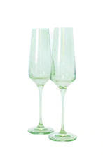 Estelle Colored Glass Champagne Flute Set/2