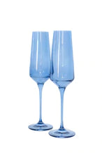 Estelle Colored Glass Champagne Flute Set/2