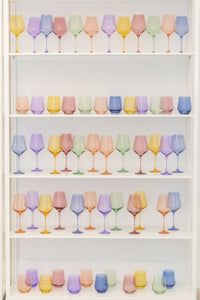 Estelle Colored Glass Stemless Set/2