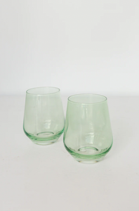 Estelle Colored Glass Stemless Set/2